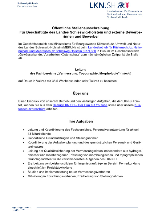 FB22 Ltg Stellenausschreibung